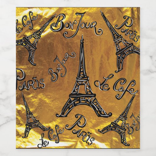 金ゴールド ワインラベル (シングルラベル)