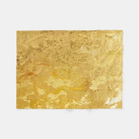 金ゴールド,ヴィンテージ,素朴,エレガント,シック,美しい,擦り切れた,モ フリースブランケット (正面(横))