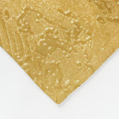 金ゴールド,ヴィンテージ,素朴,エレガント,シック,美しい,擦り切れた,モ フリースブランケット (角)