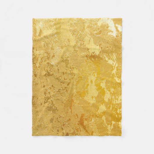 金ゴールド,ヴィンテージ,素朴,エレガント,シック,美しい,擦り切れた,モ フリースブランケット (正面)