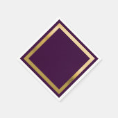 「金ゴールド」付きの任意の色縁ど スタンダードカクテルナプキン (角)