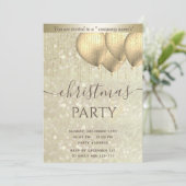 金ゴールド《写真》ぼけ味バ企業のルーンクリスマスパーティーインヴィ 招待状 (スタンド正面)