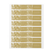 金ゴールド《写真》ぼけ味モダンメリークリスマス ラップアラウンドラベル (シート)