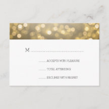 金ゴールド《写真》ぼけ味ライトエレガントなウェディングRSVP