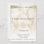 金ゴールド《写真》ぼけ味企業の雪クリスマスパーティーI 招待状 (正面)