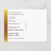 金ゴールド《写真》ぼけ味保存日付50周年記念 案内ポストカード (裏面)