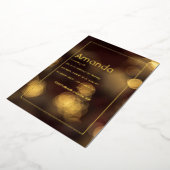 金ゴールド《写真》ぼけ味誕生会 箔招待状 (回転した状態)