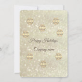 金ゴールド《写真》ぼけ味高級企業のクリスマスパーティー 招待状 (裏面)