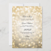 金ゴールド《写真》ぼけ味50誕生日日付を詳細付きで保存 招待状 (裏面)