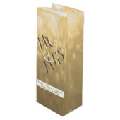 金ゴールド《写真》ぼけ味 |の結婚ワインバッグ ワインギフトバッグ (正面アングル)