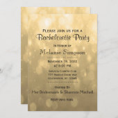 金ゴールド《写真》ぼけ味 |バチェロレッテ 招待状 (正面/裏面)