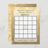 金ゴールド《写真》ぼけ味 | ビンゴカード インビテーションポストカード (正面/裏面)