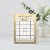 金ゴールド《写真》ぼけ味 | ビンゴカード インビテーションポストカード (スタンド正面)