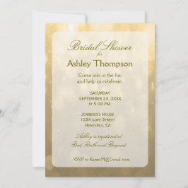 金ゴールド《写真》ぼけ味 |ブライダルシャワー 招待状