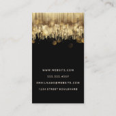 金ゴールド《写真》ぼけ味 |ラグジュアリー抽象芸術背景 名刺 (裏面)