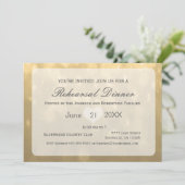 金ゴールド《写真》ぼけ味 |リハーサルディナー 招待状 (スタンド正面)