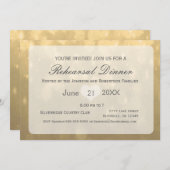 金ゴールド《写真》ぼけ味 |リハーサルディナー 招待状 (正面/裏面)
