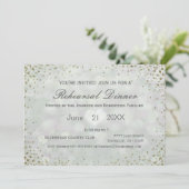 金ゴールド《写真》ぼけ味 |リハーサルディナー 招待状 (スタンド正面)