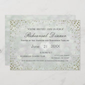 金ゴールド《写真》ぼけ味 |リハーサルディナー 招待状 (正面/裏面)