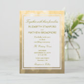金ゴールド《写真》ぼけ味 |結婚式招待状 招待状 (スタンド正面)