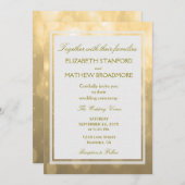 金ゴールド《写真》ぼけ味 |結婚式招待状 招待状 (正面/裏面)