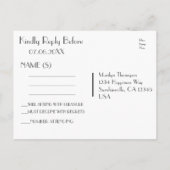 金ゴールド《写真》ぼけ味 | RSVP インビテーションポストカード (裏面)