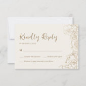 金ゴールド 出欠カード (正面)