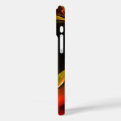 金ゴールド〔占星術の〕十二宮図サイン群赤い黄色のフラクタル渦巻き Case-Mate iPhoneケース (裏面 / 左)