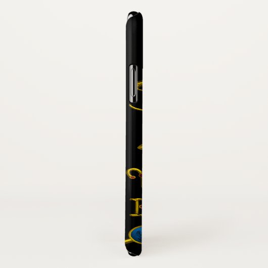 金ゴールド〔占星術の〕十二宮図誕生日宝石、宝石、星占い Case-Mate iPhoneケース (裏面/右)