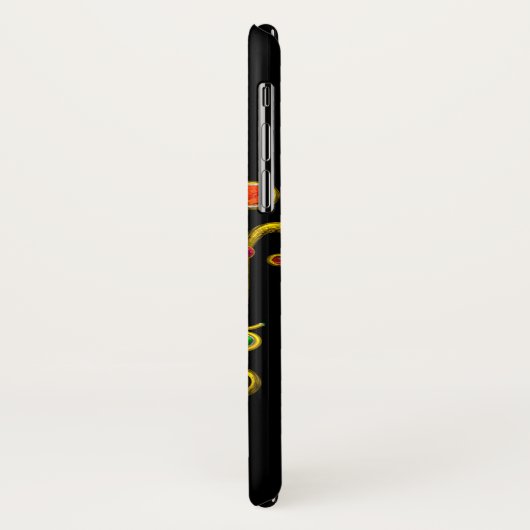 金ゴールド〔占星術の〕十二宮図誕生日宝石、宝石、星占い Case-Mate iPhoneケース (裏面/左)