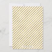 金ゴールド、口ひげ |男の子1歳の誕生日招待状 招待状 (裏面)