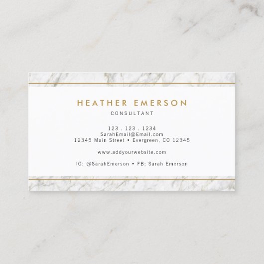 金ゴールド 名刺 (裏面)