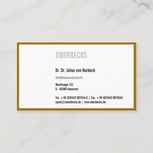 金ゴールド 名刺 (正面)