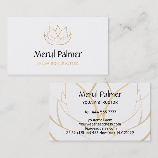 金ゴールド 名刺 (正面/裏面)