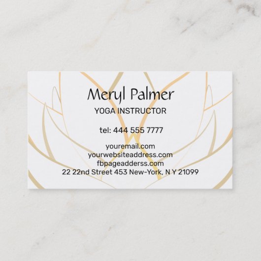 金ゴールド 名刺 (裏面)