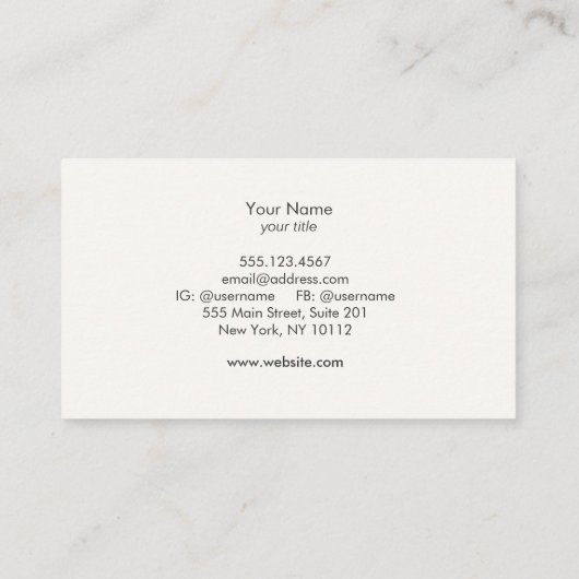 金ゴールド 名刺 (裏面)