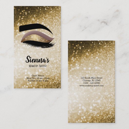 金ゴールド 名刺 (正面/裏面)