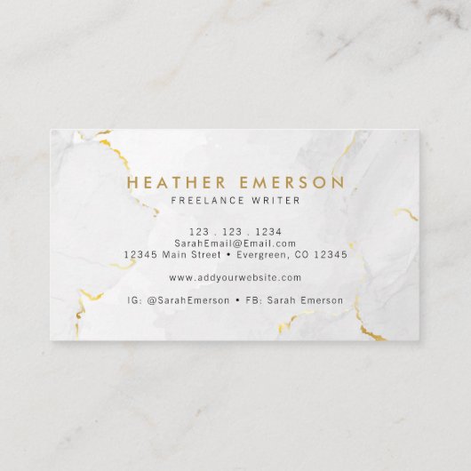 金ゴールド 名刺 (裏面)