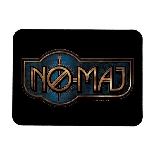 金ゴールド&大理石NO-MAJ™バッジ マグネット (横)