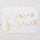 金ゴールド「官吏としての貴方の奉仕を依頼する」 招待状 (正面)