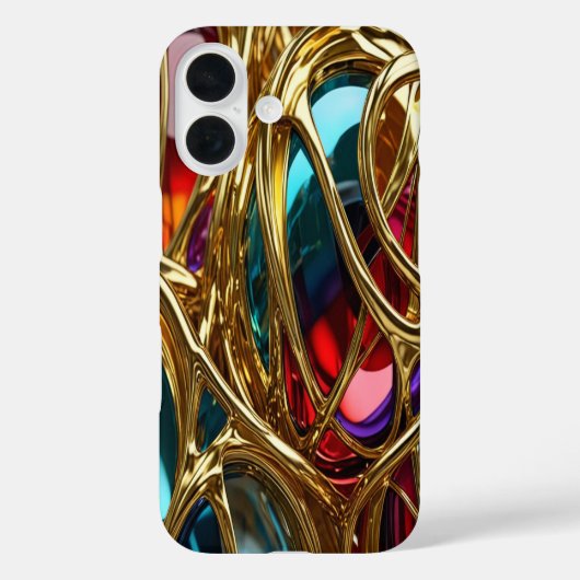 金ゴールド&宝石#10 - iPhone 16ケース Case-Mate iPhoneケース (裏面)