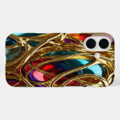 金ゴールド&宝石#10 - iPhone 16ケース Case-Mate iPhoneケース (裏面 (横))