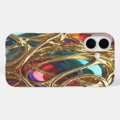 金ゴールド&宝石#1 - iPhone 16ケース Case-Mate iPhoneケース (裏面 (横))