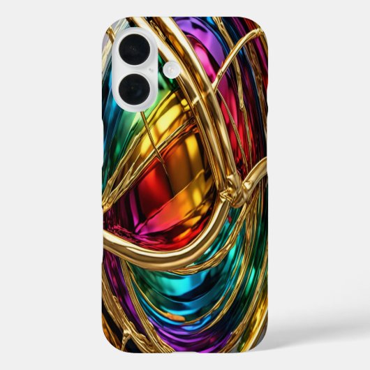 金ゴールド&宝石#21 - iPhone 16ケース Case-Mate iPhoneケース (裏面)