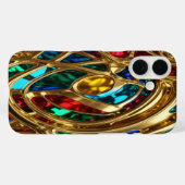 金ゴールド&宝石#24 - iPhone 16ケース Case-Mate iPhoneケース (裏面 (横))