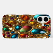 金ゴールド&宝石#28 - iPhone 16ケース Case-Mate iPhoneケース (裏面 (横))