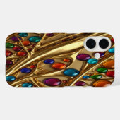 金ゴールド&宝石#36 - iPhone 16ケース Case-Mate iPhoneケース (裏面 (横))