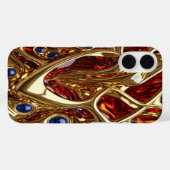 金ゴールド&宝石#37 - iPhone 16ケース Case-Mate iPhoneケース (裏面 (横))