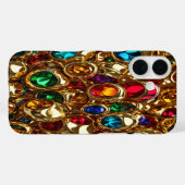 金ゴールド&宝石#38 - iPhone 16ケース Case-Mate iPhoneケース (裏面 (横))