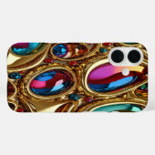 金ゴールド&宝石#54 - iPhone 16ケース Case-Mate iPhoneケース (裏面 (横))